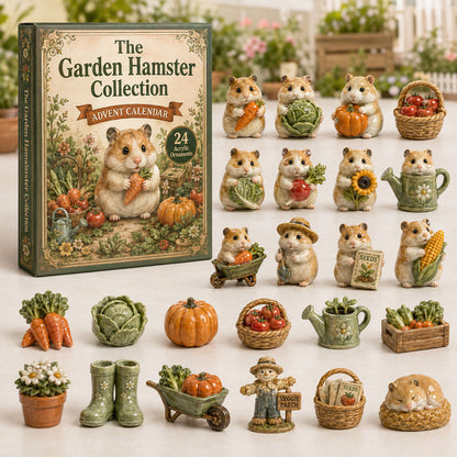 CHRISTMAS KICKOFF 40% OFF - Garden Hamster Advent Calendar 2026 - 24-Day Festive Countdown, Acrylic Charms Blind Box - Gift For Hamster Lovers AC0TH003