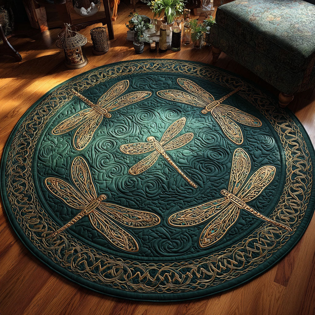 Garden Harmony Quilted Round Mat NCU0NTV545