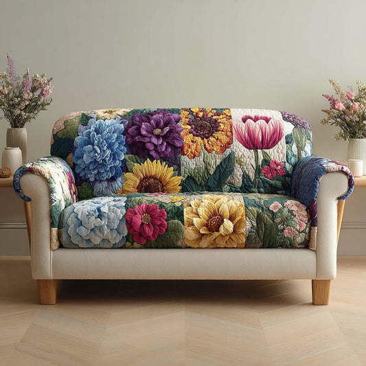 Garden Harmony Quilted Sofa Cover NCU0LDH342
