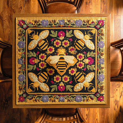 Garden Hive Quilted Table Topper NCU0NTD589