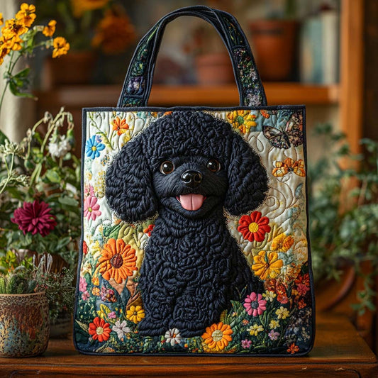 Garden Joy Pup Quilted Tote Bag NCU0NXD687