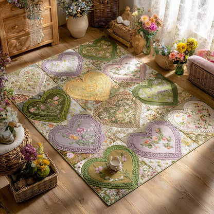 Garden Lace Hearts Area Rug NCU0NXD1225
