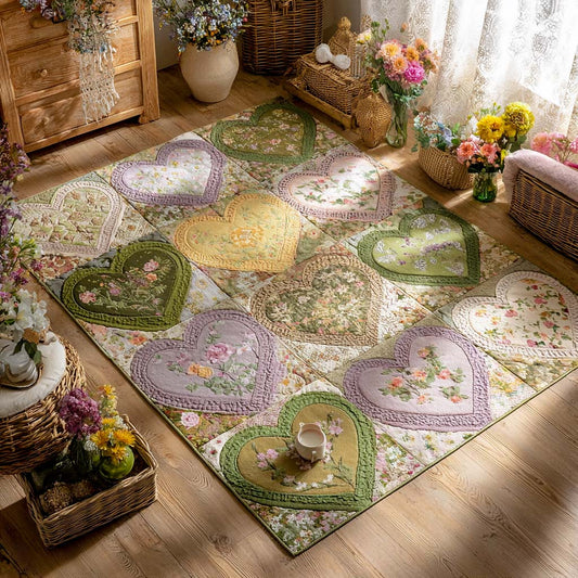 Garden Lace Hearts Area Rug NCU0NXD1225