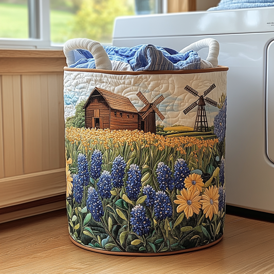 Garden Light Quilted Laundry Basket NCU0DDK915