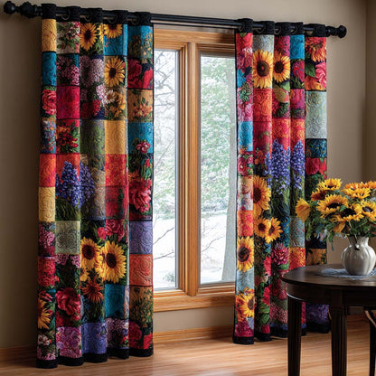 Garden Mist Quilted Curtains NCU0NNT2441