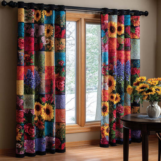 Garden Mist Quilted Curtains NCU0NNT2441