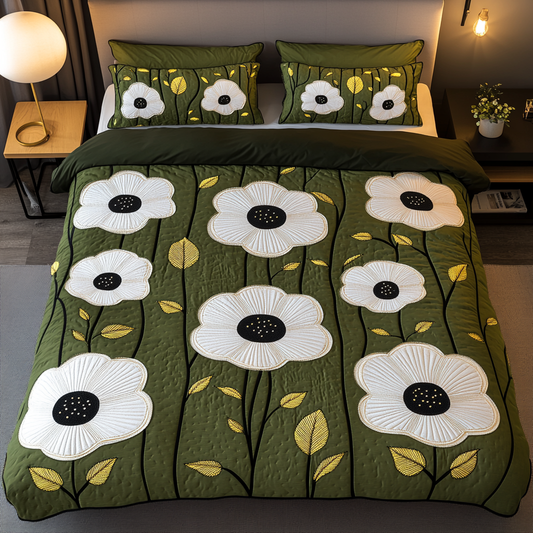 Garden Night 3-Piece Quilted Bedding Set NCU0DDK468