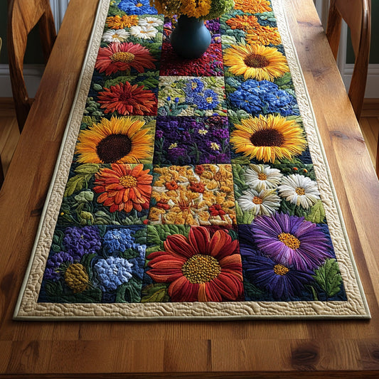 Garden Patchwork Quilted Table Runner NCU0LDH351