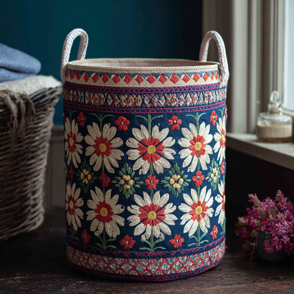 Garden Path Quilted Laundry Basket NCU0DDK2137