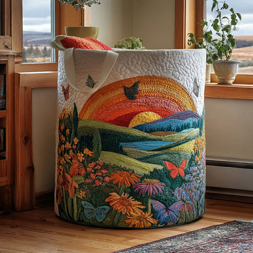 Garden Sunrise Quilted Laundry Basket NCU0PTT2599