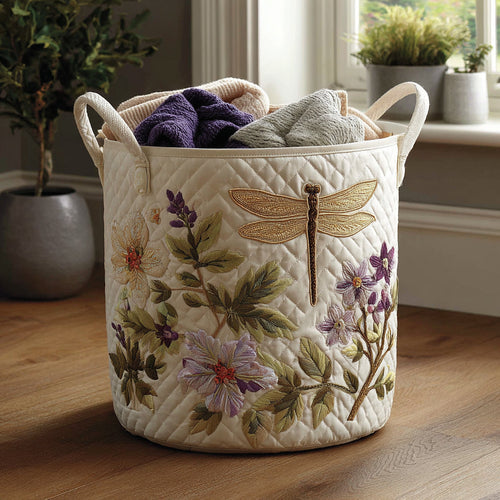 Garden Whisper Quilted Laundry Basket NCU0DV1684