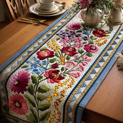 Garden Whisper Quilted Table Runner NCU0DQQ0230