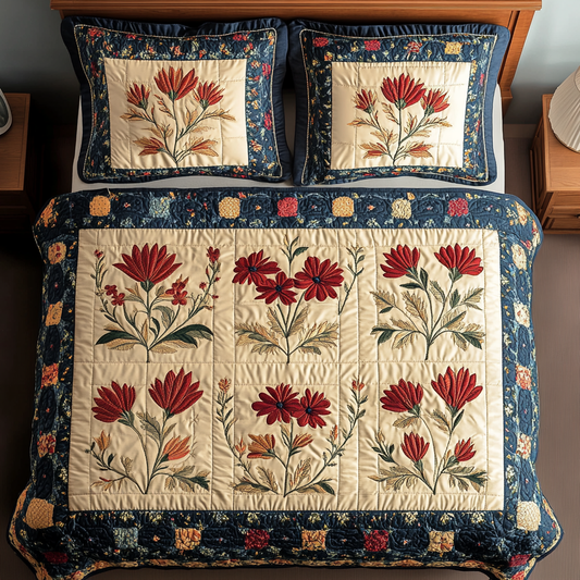 Garden Whispers 3-Piece Quilted Bedding Set NCU0DDK453
