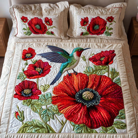 Garden Wings 3-Piece Quilted Bedding Set NCU0NT2026