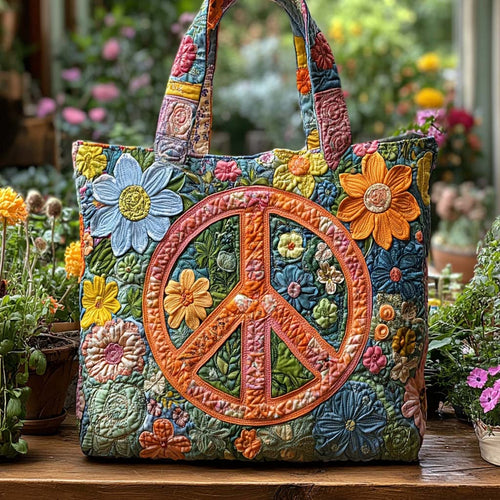 Garden of Peace Quilted Tote Bag NCU0NXD594