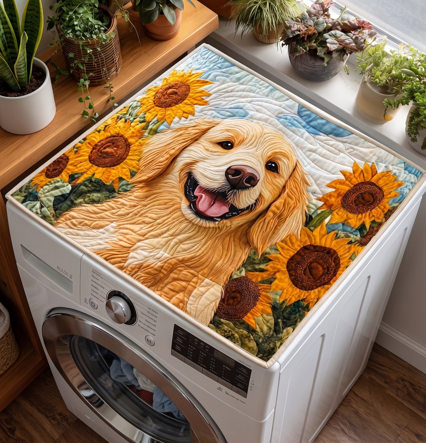Sunny Paws Quilted Washer and Dryer Cover NCU0NXD525