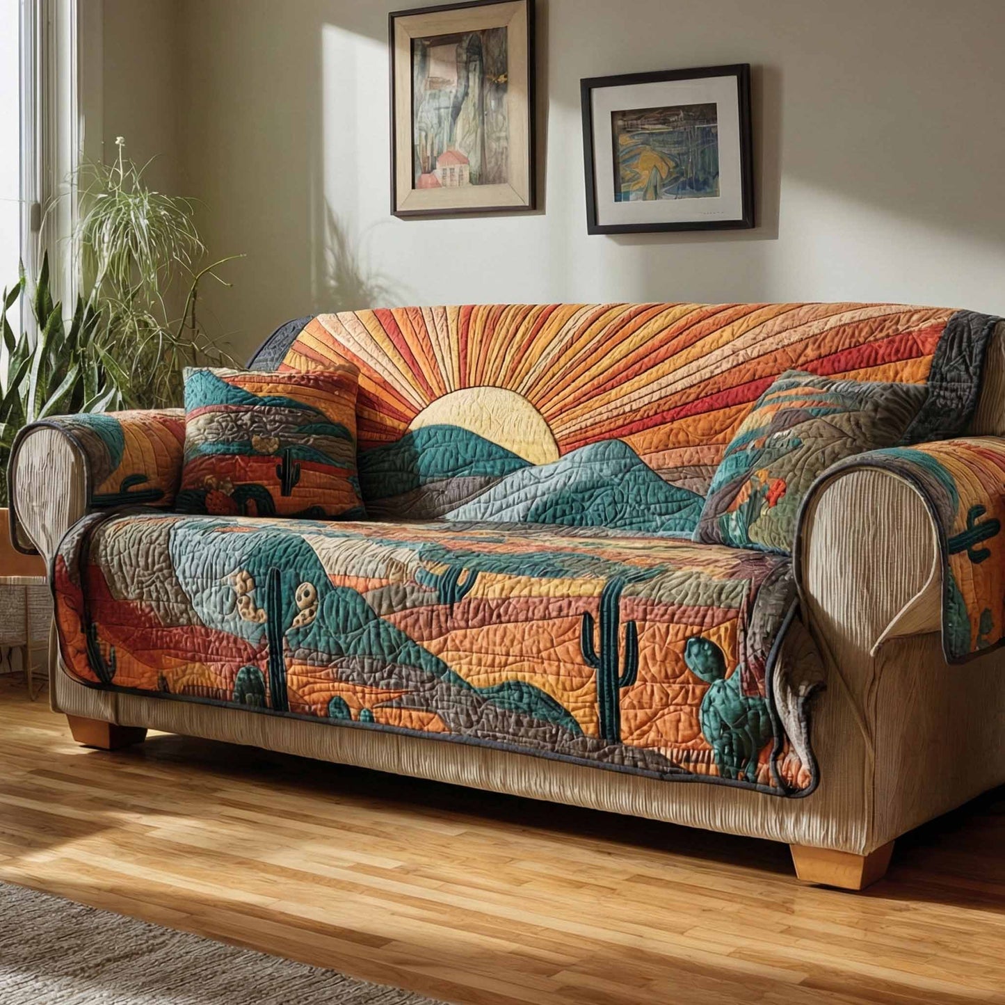 Amber Plains Quilted Sofa Cover NCU0NXD1519