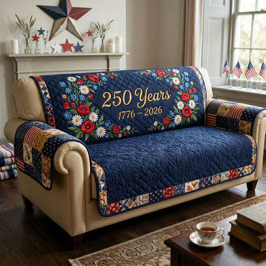 Colonial Bloom Heritage Quilted Sofa Cover NCU0HNH1041