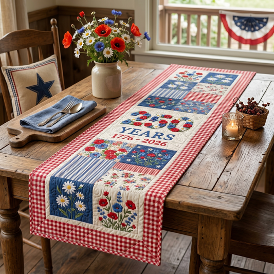 Rustic Celebration Quilted Table Runner NCU0HNH1037