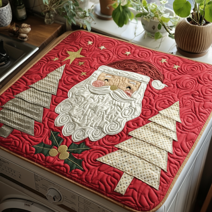 Cheerful Santa Claus Quilted Washer and Dryer Cover NCU0HNH139