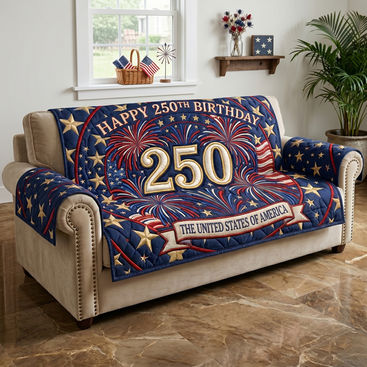 Star Spangled Jubilee Quilted Sofa Cover NCU0HNH1046