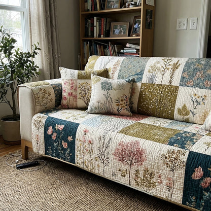 Country Blossom Quilted Sofa Cover NCU0LDH397