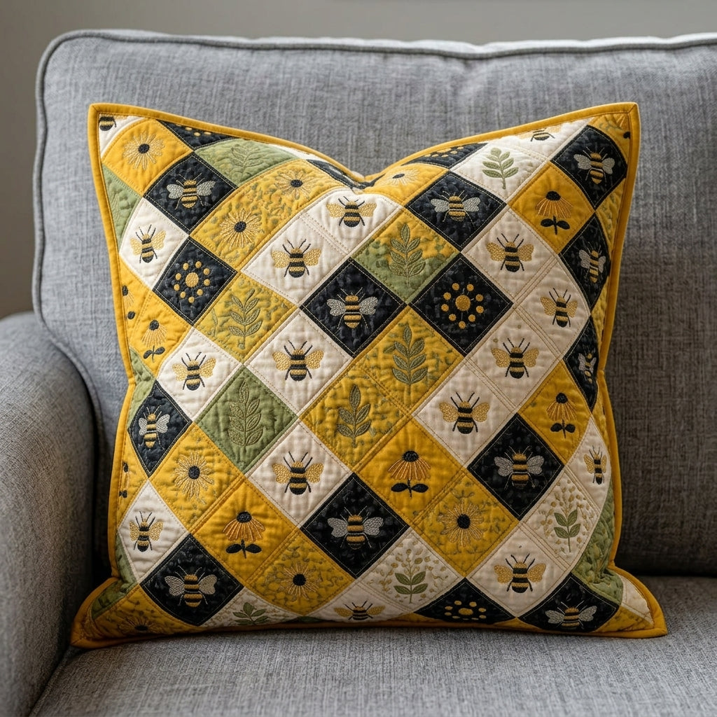 Crown Bee Monarch Quilted Pillow Case NCU0HNH1175