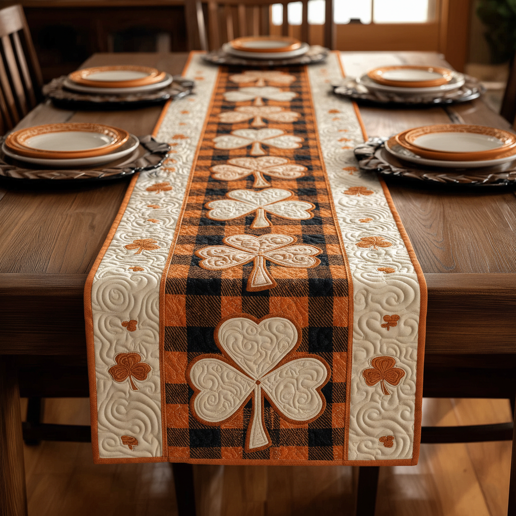 Lucky Meadow Quilted Table Runner NCU0HNH914