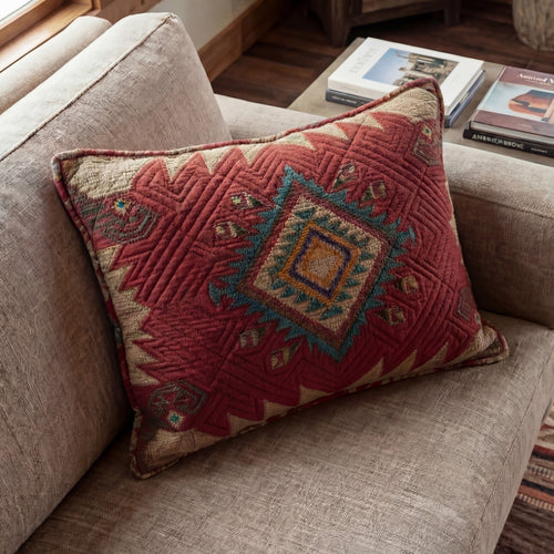 Rustic Red Diamond Quilted Bedding Pillow Case NCU0NXD1089