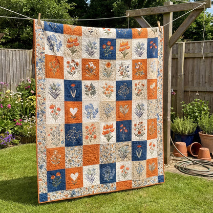 Wildflower Patchwork Quilted Blanket NCU0LDH261