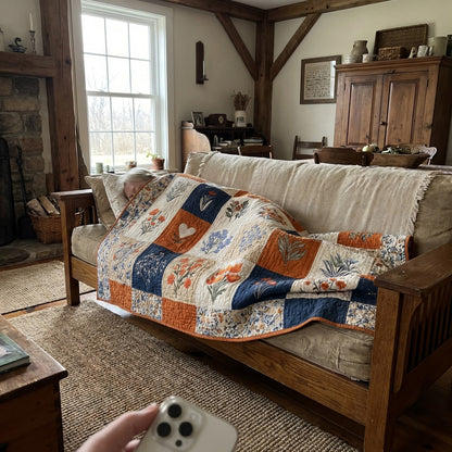 Wildflower Patchwork Quilted Blanket NCU0LDH261