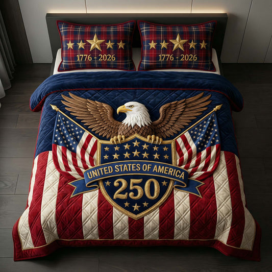 Sovereign Eagle 3-Piece Quilted Bedding Set NCU0HNH975