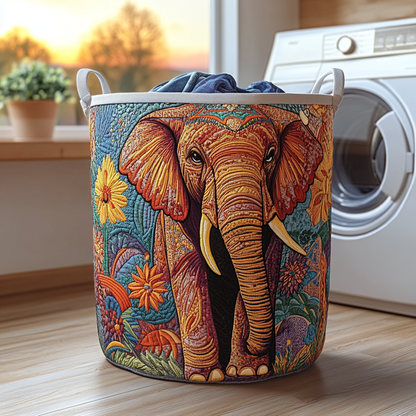Gentle Elephant Quilted Laundry Basket NCU0DDK616