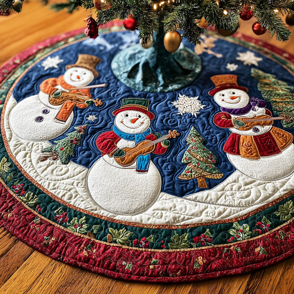 Gentle Frost Day Christmas Quilted Tree Skirt NCU0NTD940