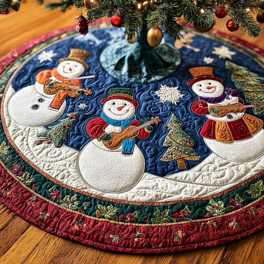 Gentle Frost Day Christmas Quilted Tree Skirt NCU0NTD940