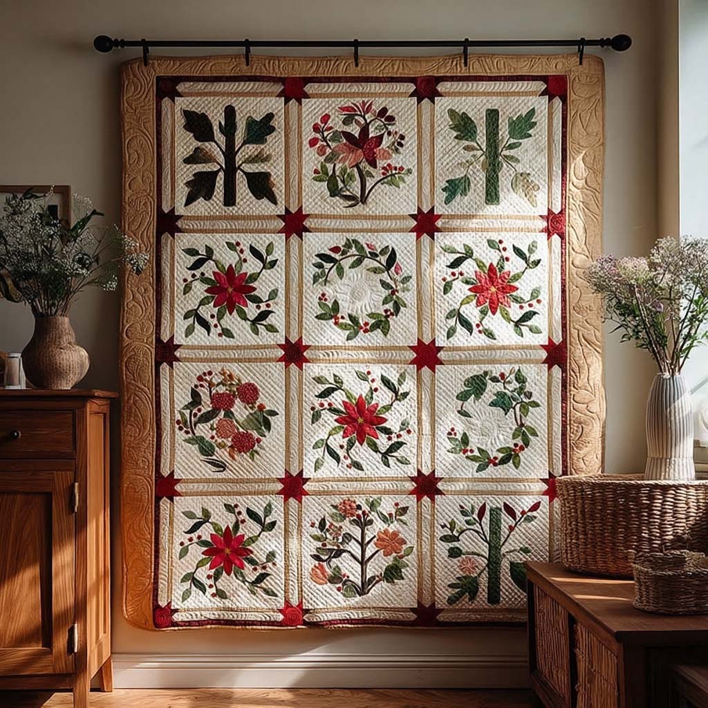 Gentle Garden Quilted Blanket NCU0DQQ0317