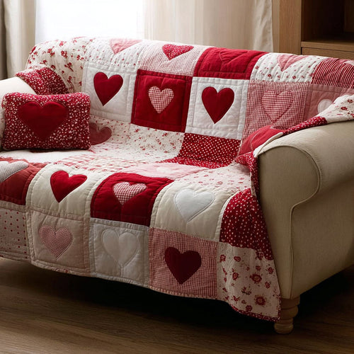 Gentle Love Quilted Sofa Cover NCU0DDK2308