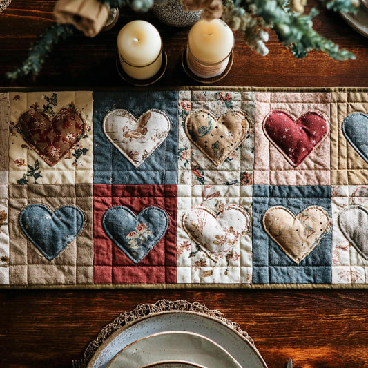 Gentle Love Quilted Table Runner NCU0DV1814