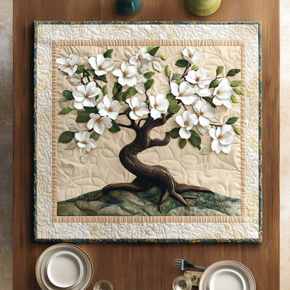 Gentle Magnolia Quilted Table Topper NCU0NNT976