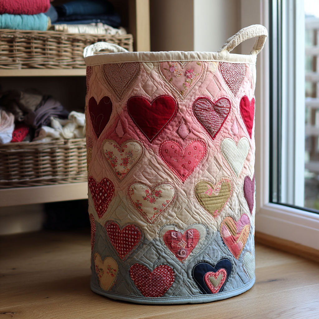 Gentle Patch Quilted Laundry Basket NCU0DDK2164