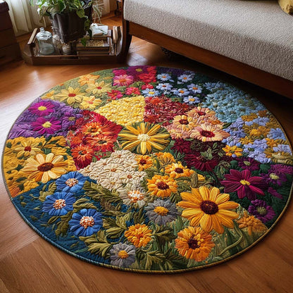 Gentle Petals Quilted Round Mat NCU0NNT2011