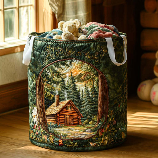 Gentle Pines Quilted Laundry Basket NCU0NNT1600