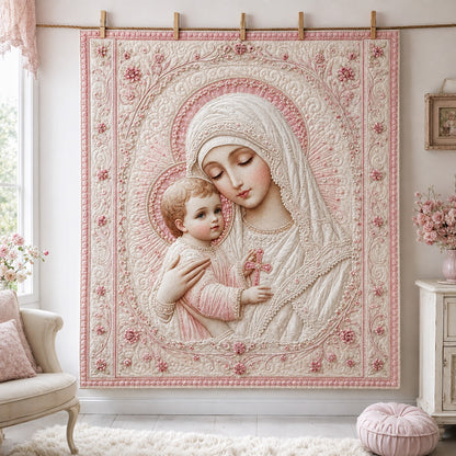 Gentle Pink Tender Quilted Blanket NCU0HNH1237