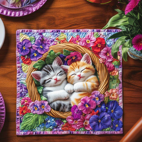 Gentle Purr Quilted Table Topper NCU0NNT1113