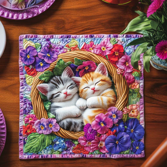 Gentle Purr Quilted Table Topper NCU0NNT1113