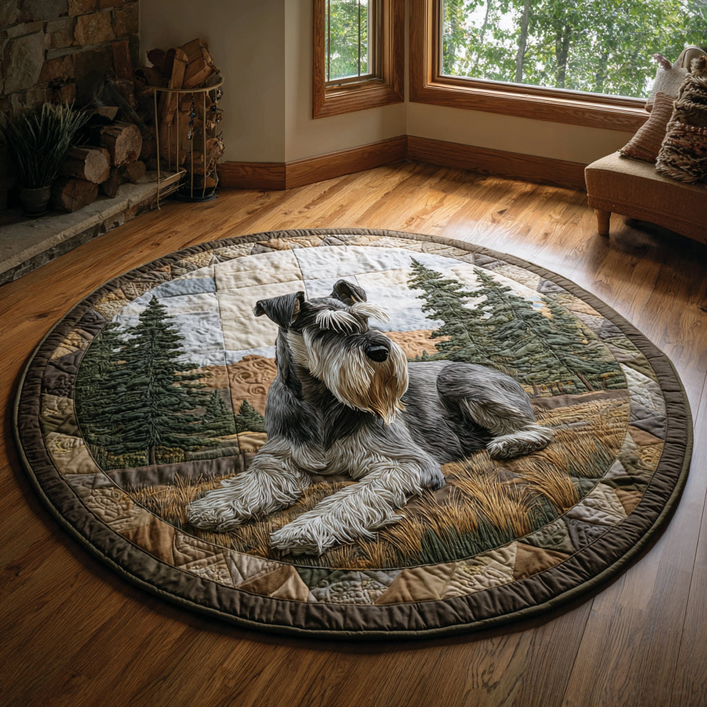 Gentle Schnauz Quilted Round Mat NCU0DV1208