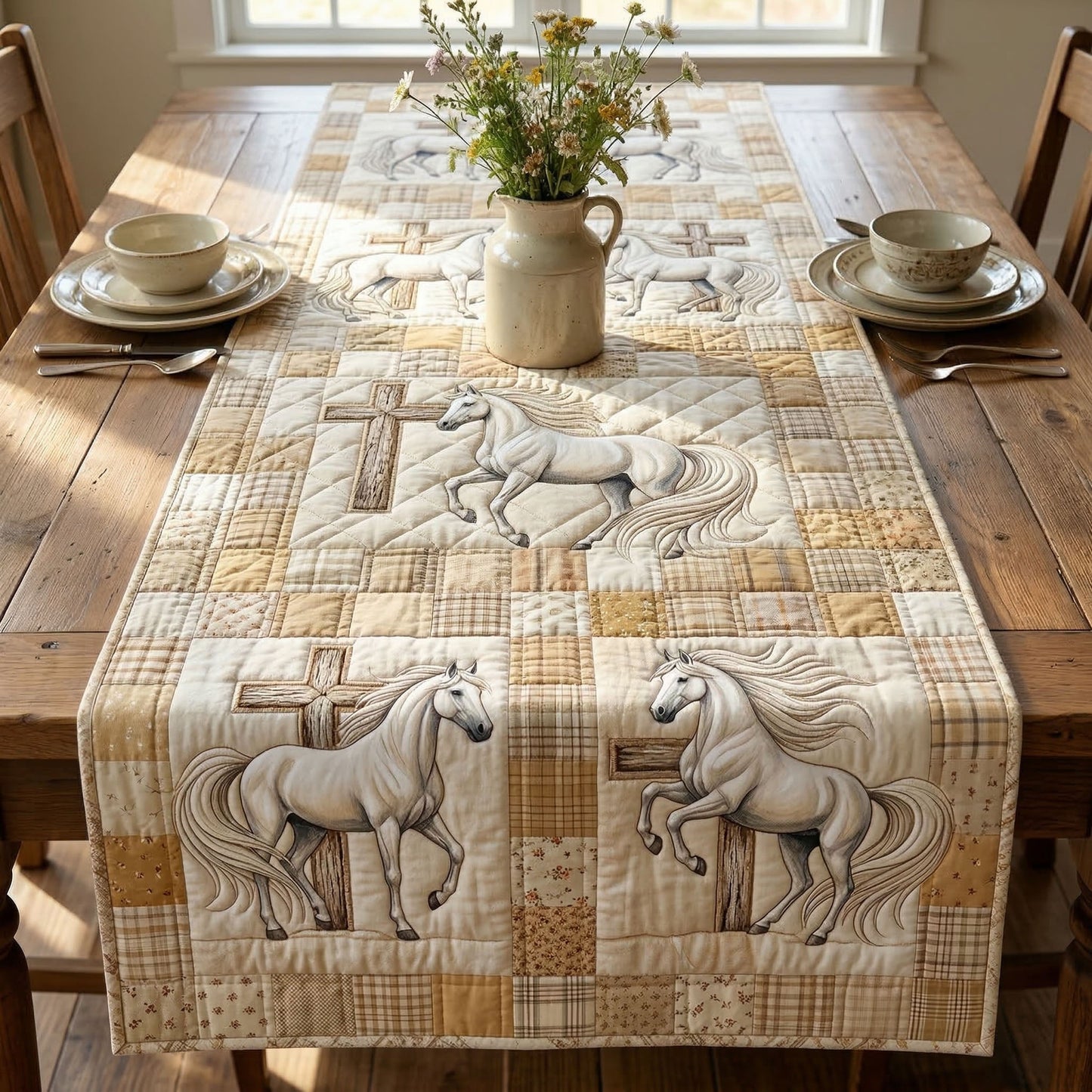 Gentle Shepherd Quilted Table Runner NCU0NNT3070