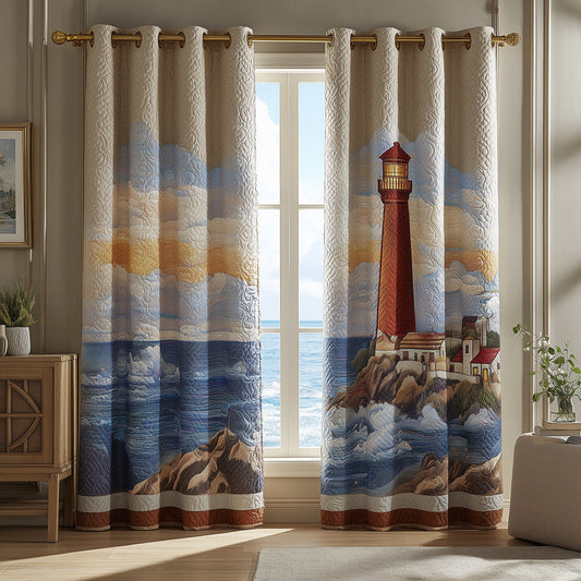 Gentle Tide Glow Quilted Curtains NCU0TH3885