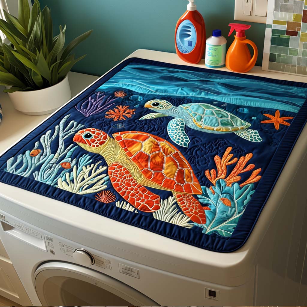 Gentle Turtle Flow Quilted Washer and Dryer Cover NCU0NNT1399