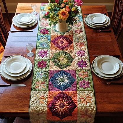 Geometric Harmony Quilted Table Runner NCU0PTT605